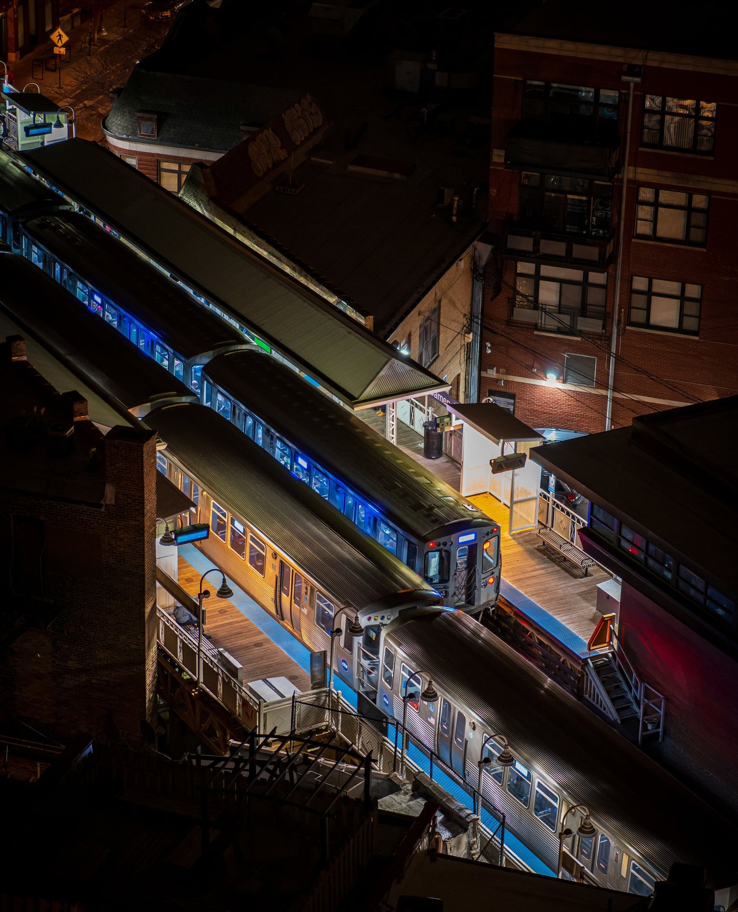 WICKER PARK BLUE LINE NIGHT TRAIN